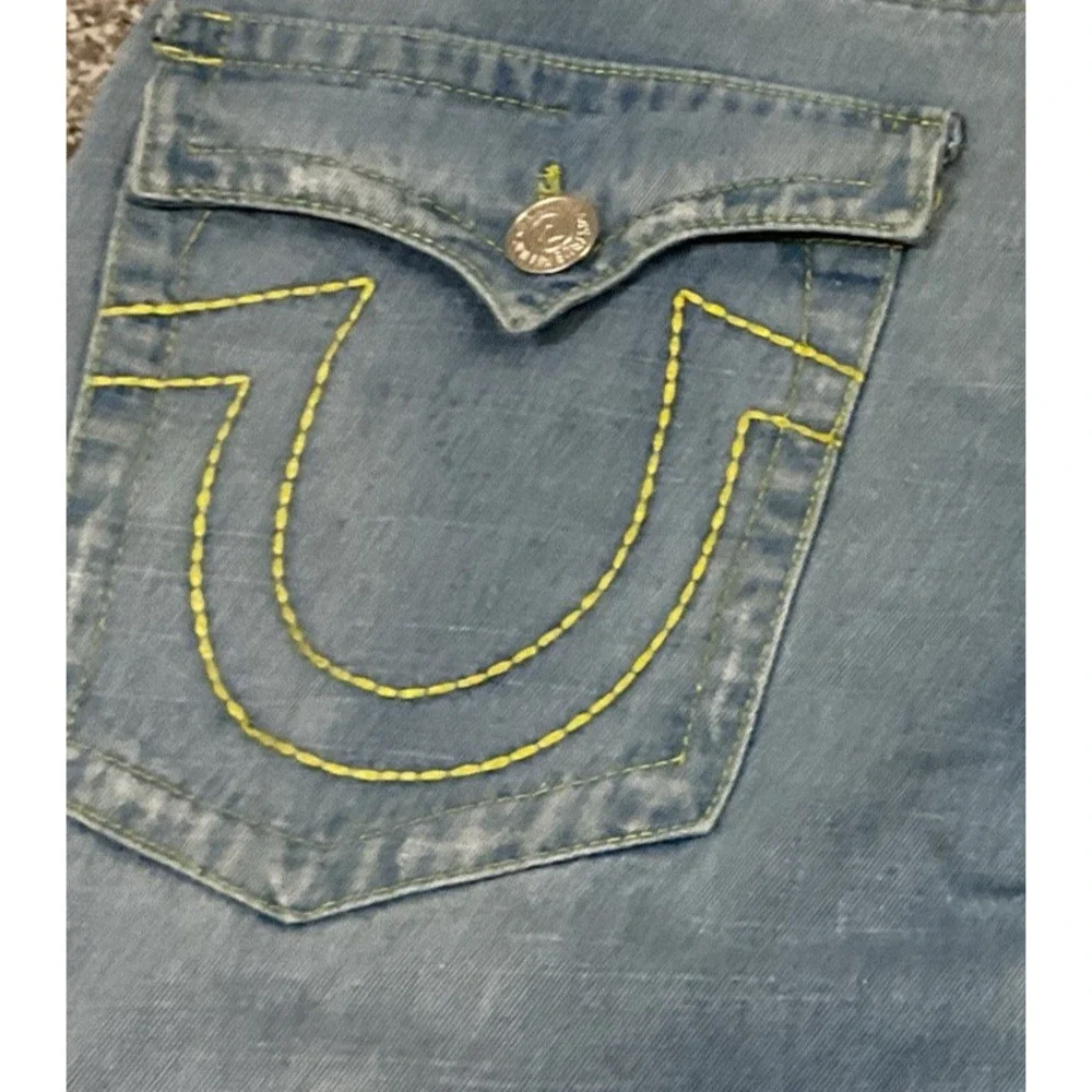 True Religion World Tour Rocco Straight 38x31 Measured Med‎ Wash Relaxed